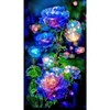 Diamond Painting-DIY Full Round Drill Blue Crystal Flower(40*70CM)