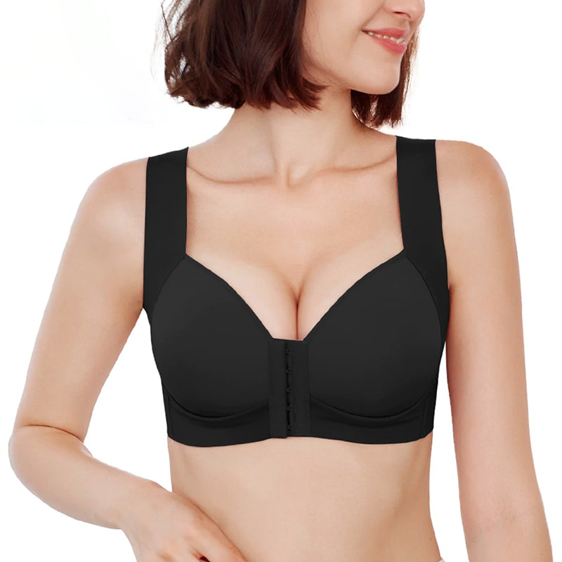 Seamless Front Closure Wire-free Push Up Bra