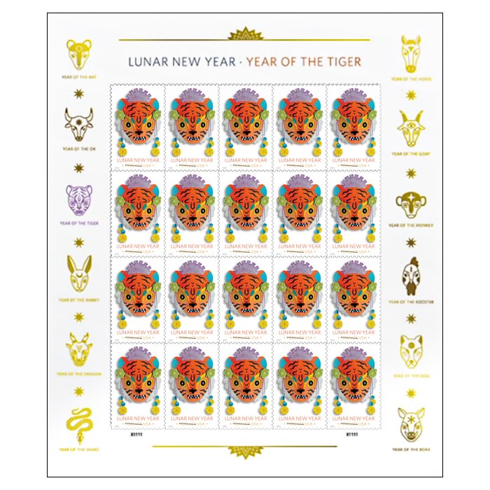 Lunar New Year: Year of the Tiger Stamps 2022