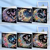 6Pcs Moon Butterfly Diamond Painting Greeting Card Diamond Handmade Card