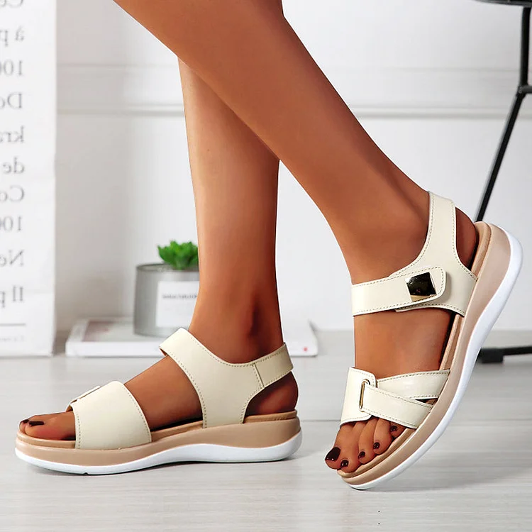 New Women Sandals Platform leather Ladies Sandals QueenFunky