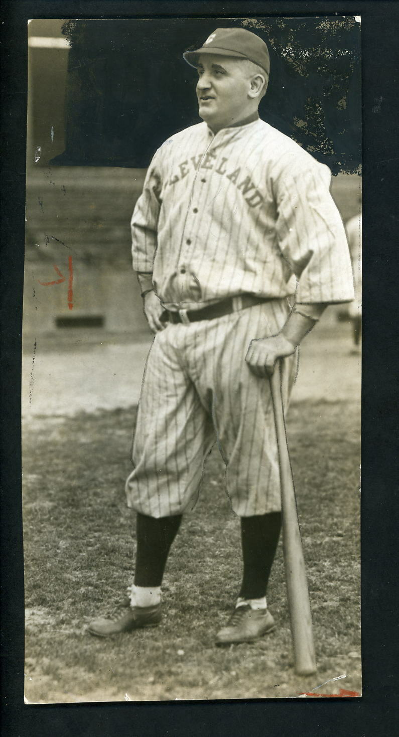 Lee Fohl circa 1915-19 Type 1 Press Photo Poster painting Cleveland Indians