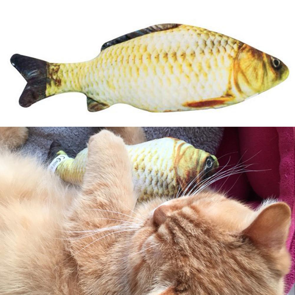 

Pet Cat Kitten Chewing Cat Toys Stuffed Fish Mint Pet Interactive Cat Gift, 30cm, 501 Original