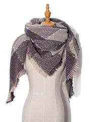 Imitation Cashmere Women Triangle Scarf Autumn Winter Big Plaid Scarve Pashmina Mujer Female Echarpe Hiver Foulard Bufanda Shawl