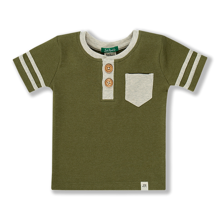 Forest Pine Short Sleeve Retro Button Pocket Shirt