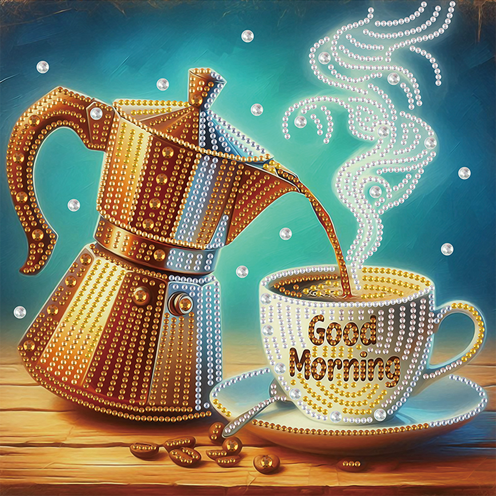 Coffee Dessert 30*30cm(canvas) special shaped drill diamond painting