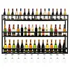 [US Local Warehouse] Bar Liquor Bottle Display Shelf Wall-Mounted Wine Storage Rack Home Glass Holder