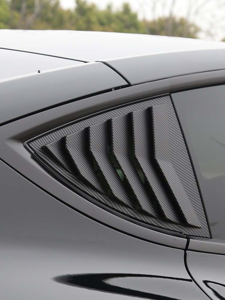 

1 Pair Rear Quarter Glass Louvers Cover for Tesla Model Y Carbon Fiber Look, 501 Original