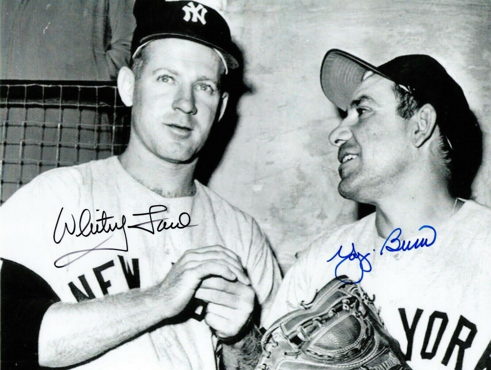 Yogi Berra / Whitey Ford Autographed Signed 8x10 Photo Poster painting ( HOF Yankees ) REPRINT