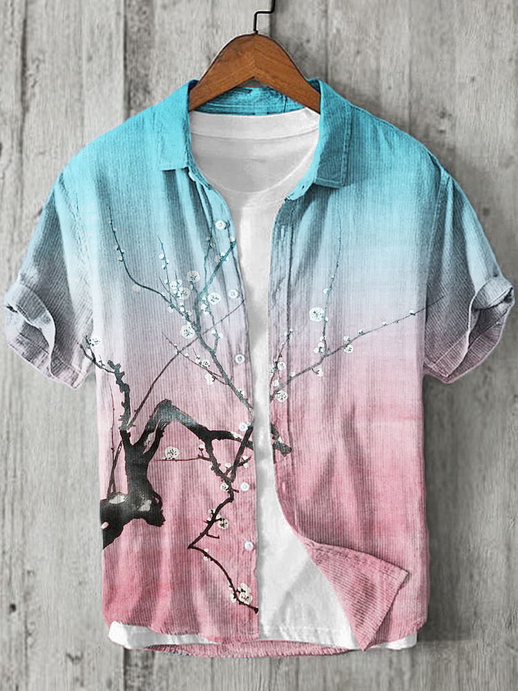 Herren-Transgender-Blumen-Print-Shirts
