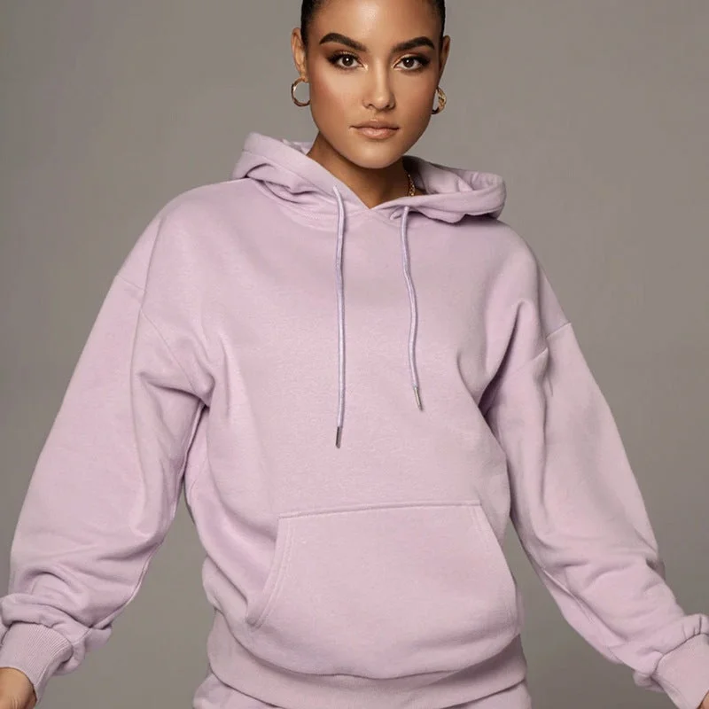 Sweatshirt And Track Pants Set For Women