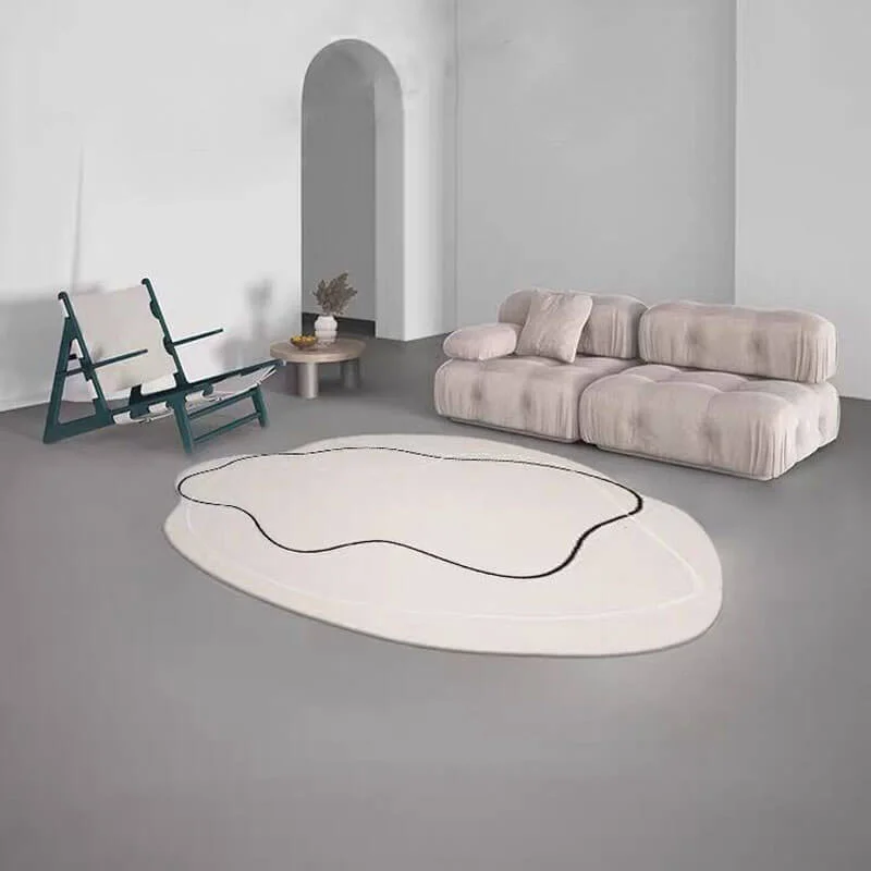 Black And Beige Irregular Rugs,Soft Home Decor Floor Rugs