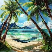 Relaxing Beach Hammock - Diamond Painting