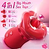 LIPS|4 in 1 Kiss Tongue Licking Multi Stimulations Mouth Vibrator Toy