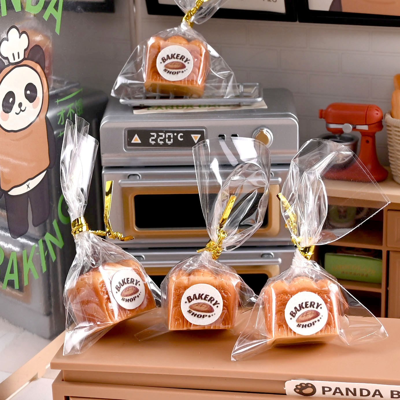 Mini Fake Toast Bread Bag DIY Charms