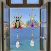 2PCS Insect 5D DIY Diamond Painting Wind Chimes Suncatcher Kit Double Sided Diamond Art Kits Suncatcher with Crystal Pendant for Home Wall Window Decor Adults DIY Art Craft