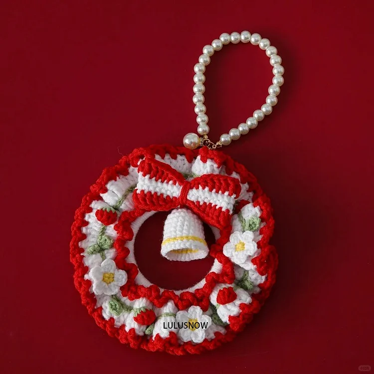 Lulusnow Handmade Merry Christmas Flower Car Gift/Plant Lover Gift  Car Hanging Decoration