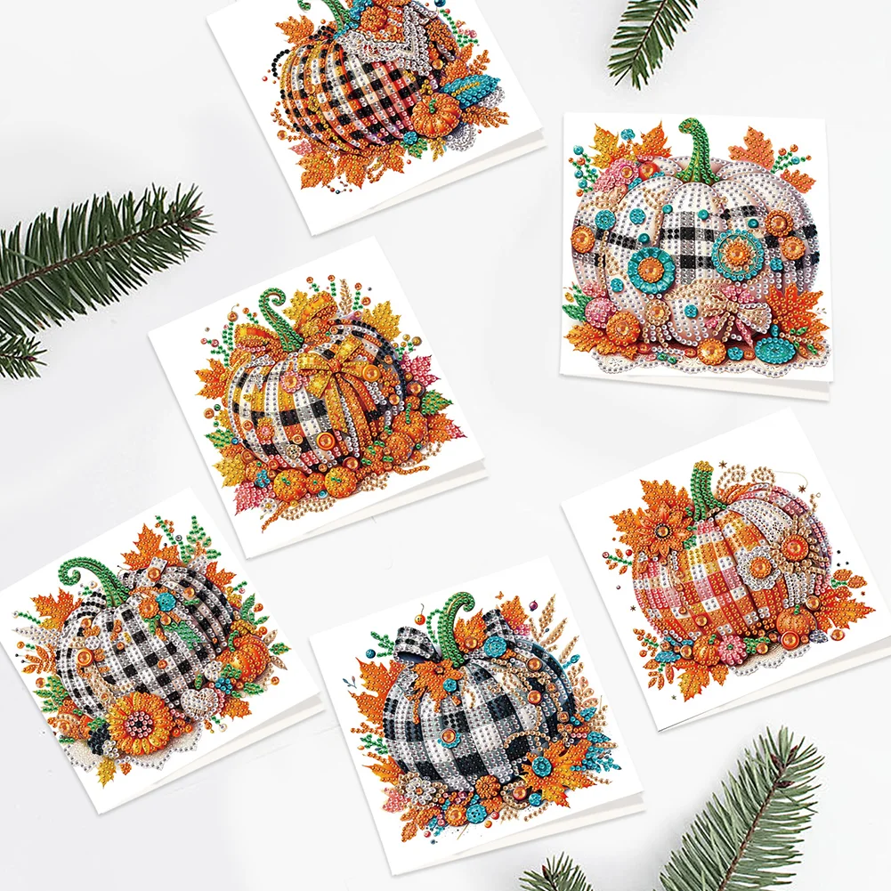 6PCS DIY Diamond Art Greeting Cards Congratulations Cards & Gifts (Halloween)