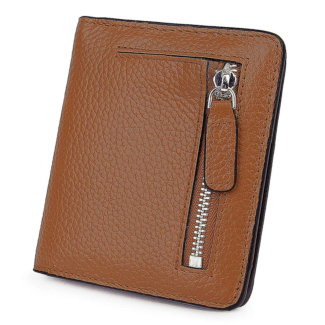 Small Leather Wallet,Ladies Credit Card Holder RFID Blocking Women's Mini Bifold Pocket Purse