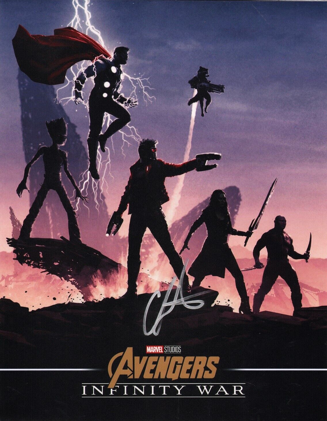 ~~ CHRIS HEMSWORTH Authentic Hand-Signed AVENGERS ~ INFINITY WAR