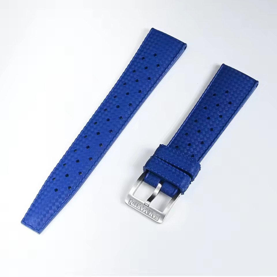 San Martin Watch Band FKM Strap 20mm Curved End SN0118 San Martin Watch San Martin Watch