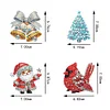 4Pcs Acrylic Special Shaped Christmas DIY Diamond Art Brooch Kit