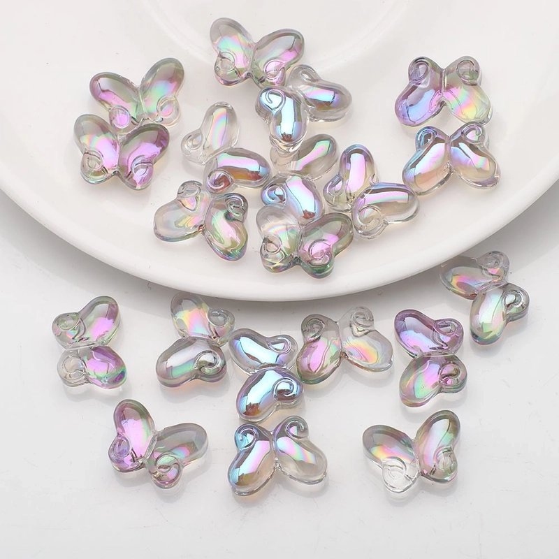 20 PCS/Package 10x14mm Glass Butterfly Beads