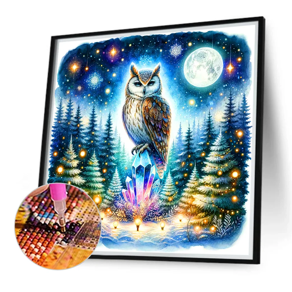 Diamond Painting - Full Round Drill - Owl(Canvas|40*40cm)