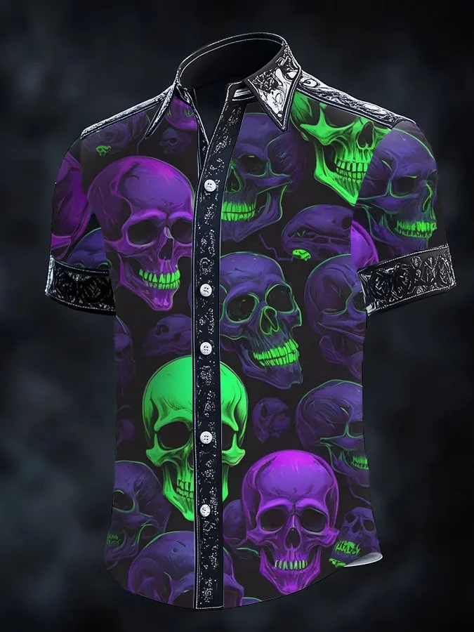 Men's Gothic Dark Short Sleeve Shirt 