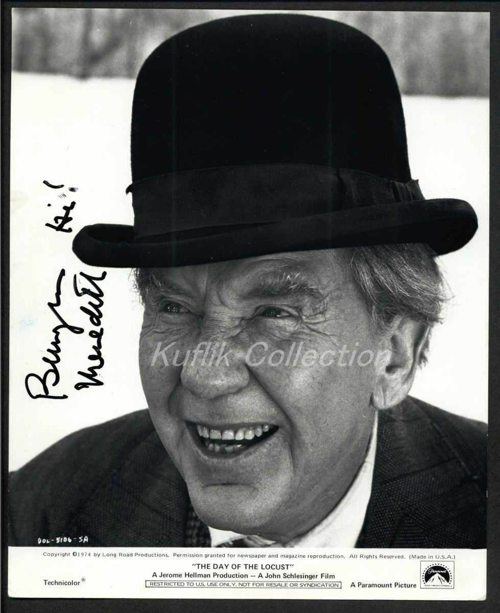 Burgess Meredith - Signed Vintage Celebrity Autograph Photo Poster painting - Day of the Locust