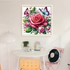 Rose Butterfly-11CT Stamped Cross Stitch 40*40cm/15.75*15.75in