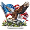 America Flag Eagle DIY 5D DIY Diamond Art Tabletop Ornament Kit for Home Decor