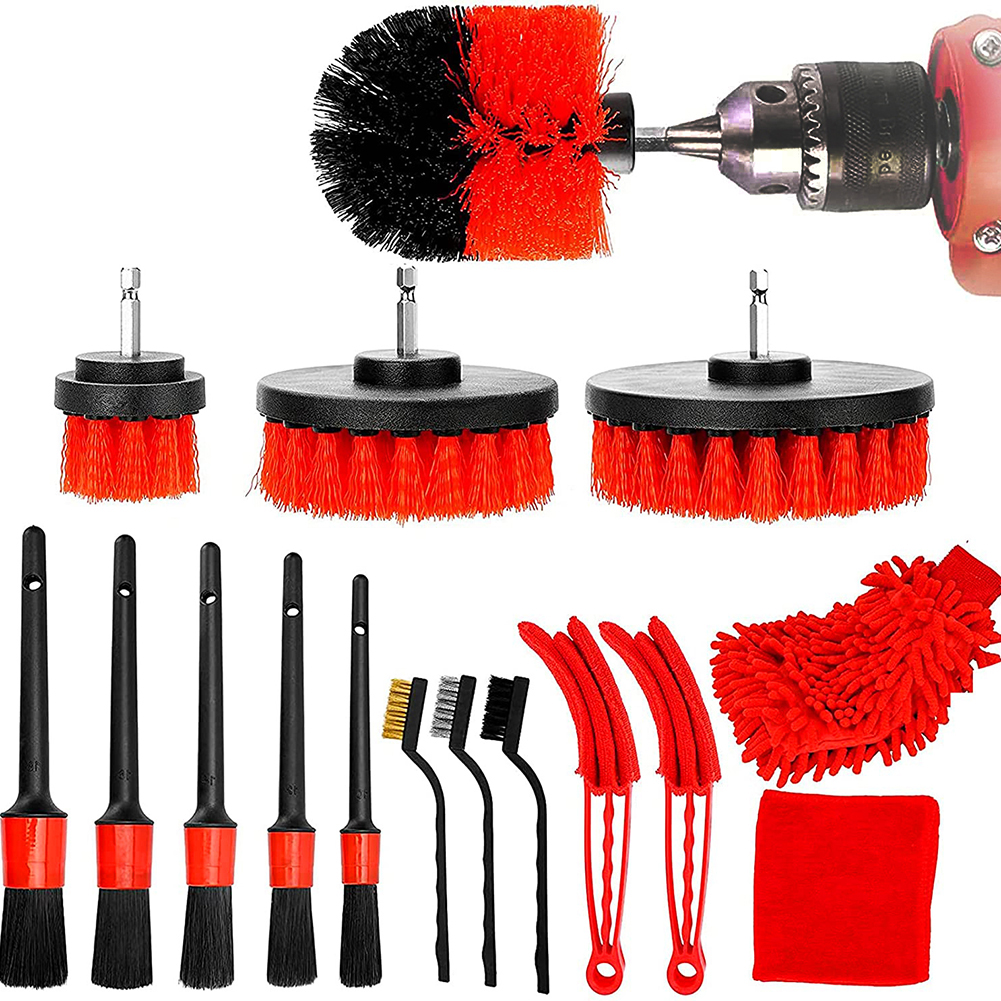 

16pcs Car Detailing Brush Set Scrubber Drill Brush Auto Cleaning Wash Tools, 501 Original