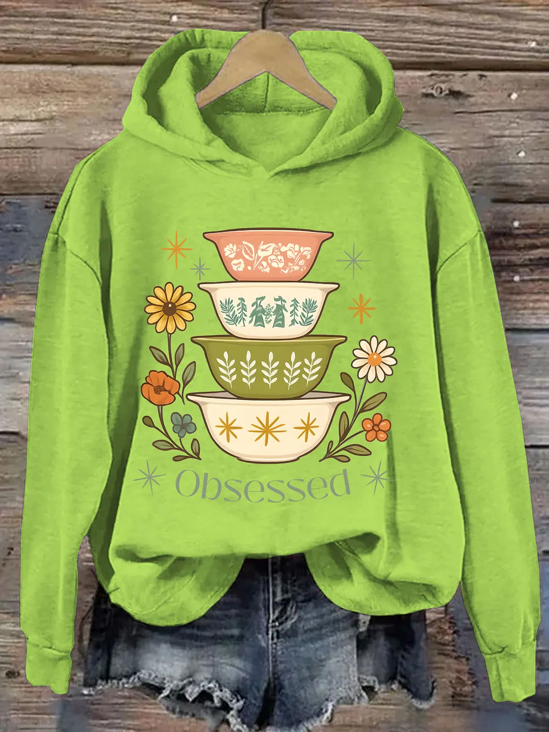 Butterprint Bowls Stacked Hoodie