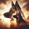 German Shepherd-14CT Stamped Cross Stitch 45*45cm tapestrymarket