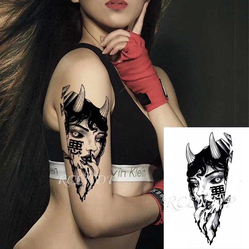 Waterproof Temporary Tattoo Sticker Broken Roman Clock Gear Big Size Body Art Flash Tatoo Fake Tatto Stickers for Girl Men Women