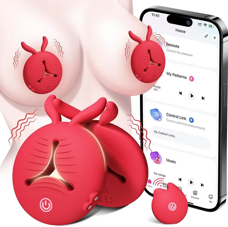 pearlsvibe -  Remote Control Nipple Clamps Vibrator Sex Toys
