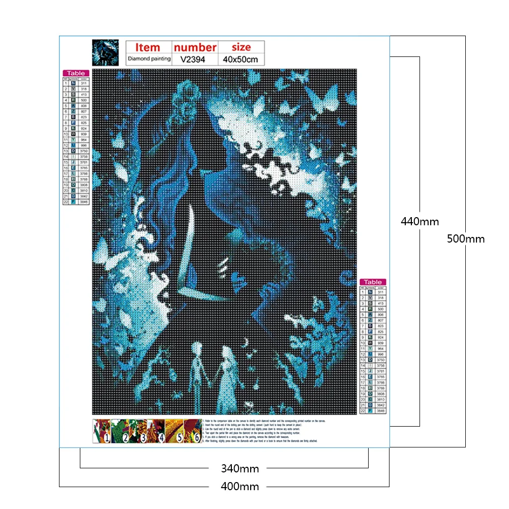 Full Round Diamond Painting 40*50cm - Disney Princess Silhouette