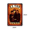 ZZ Top - Panneaux en &eacute;tain m&eacute;tallique(20*30cm/30*40cm) - Musique
