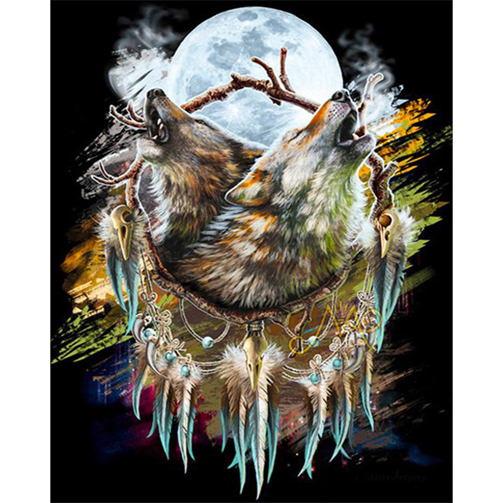 

40*50CM - Square Drill Diamond Painting - Wolf, 501 Original