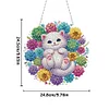 Diamond Painting Acrylic Succulent White Cat Diamond Painting Art Pendants for Adults