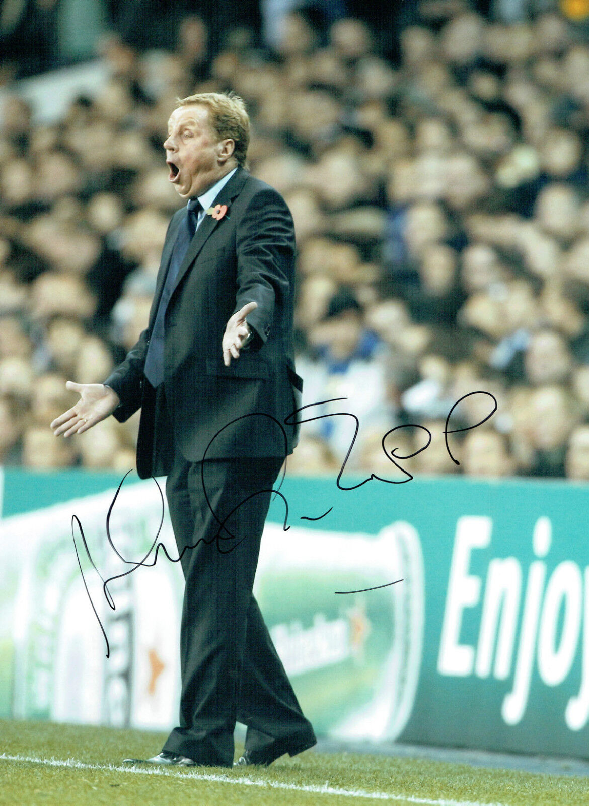 Harry REDKNAPP SIGNED Autograph 16x12 Football MANAGER Photo Poster painting AFTAL COA