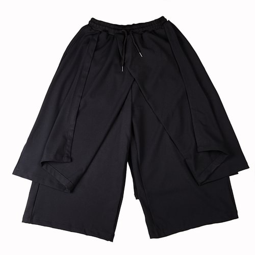 Dawfashion-Original Design Dark Yohji Style Hair Stylist Male Skirt Pants Nine-point Pants-Yamamoto Diablo Clothing