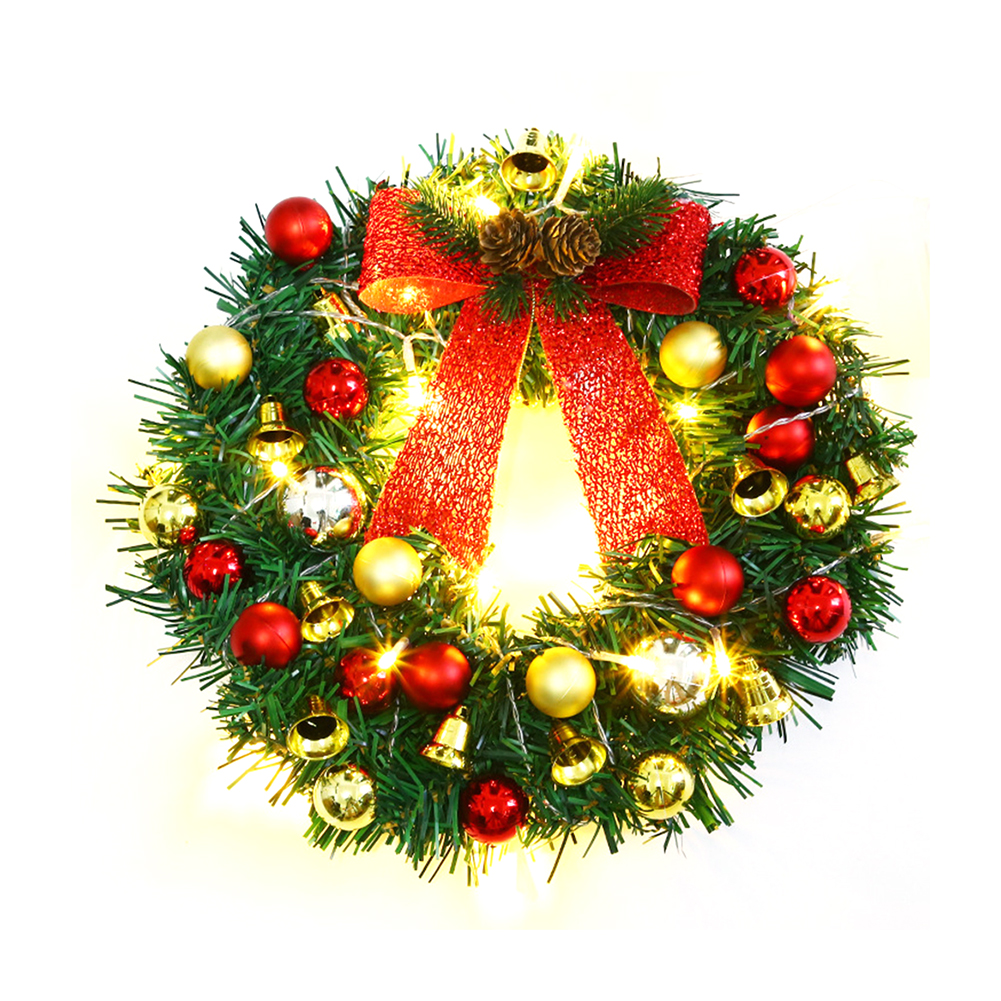 

Christmas Wreath with 20 LED Garland Lights String Door Hanging Ornaments, 501 Original