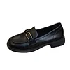 British style small leather shoes for women in the spring of 2024 a new style of a slip-on flat soft sole single shoes