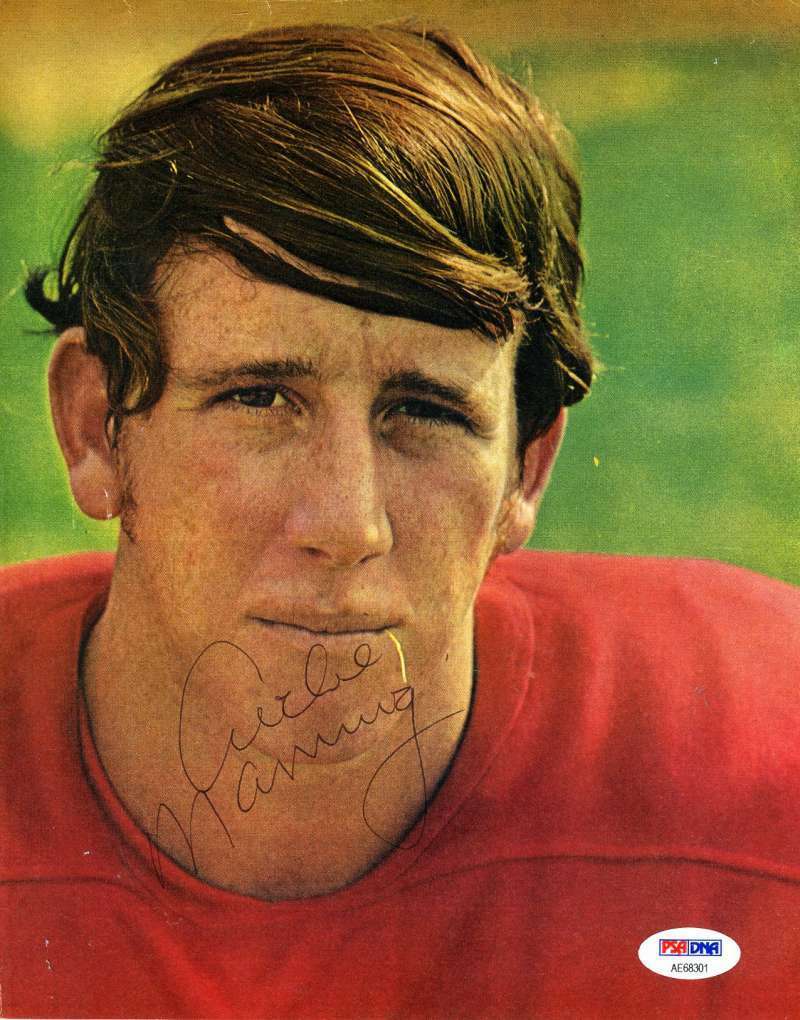 Archie Manning Psa Dna Autograph 8x10 Vintage Ole Miss Photo Poster painting Hand Signed