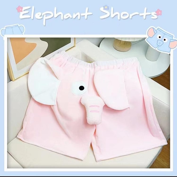 Kawaii Elephant Shorts  weebmemes
