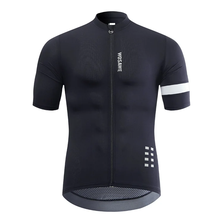 Men's Road Bike Cycling Full Zip Jerseys Short Sleeve Shirt