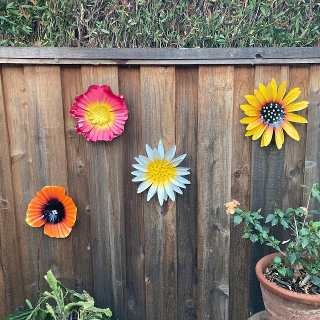 Metal Sunflower Garden Art, Metal Garden Decor, Sunflower Yard Decoration