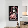Lotus Guanyin buddhistischer runder Bohrer Diamantmalerei 40*60cm
